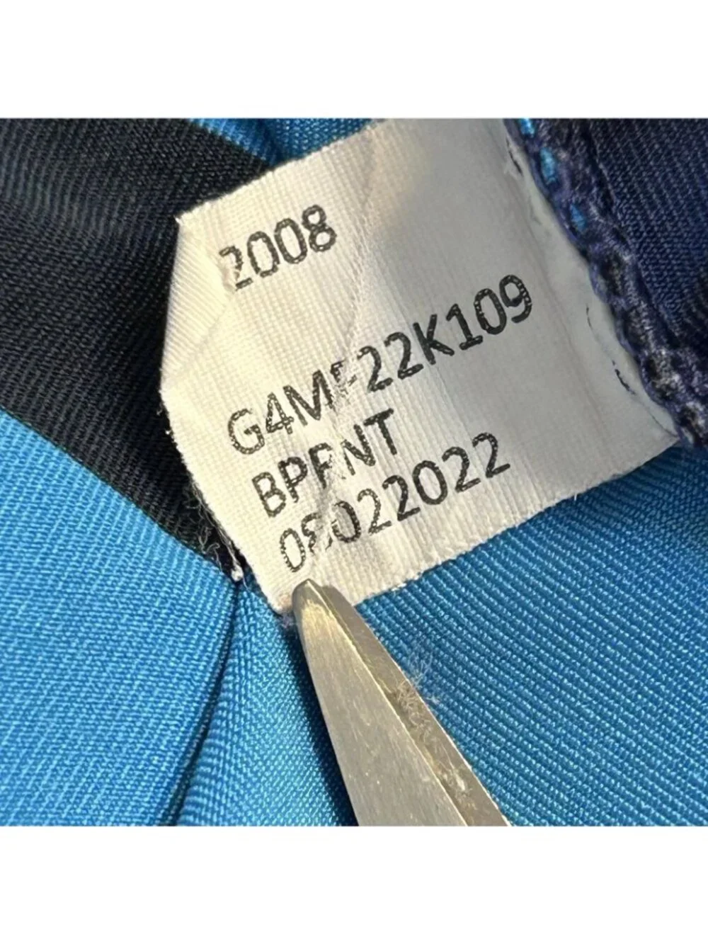 G/FORE Polo Shirt Mens L Blue Stripe Camo Summit Crown Golf Performance Stretch